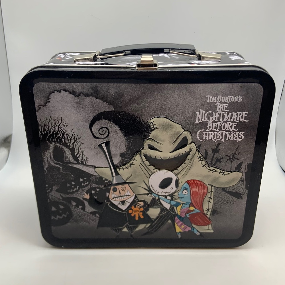 Disney Loungefly Nightmare Before Christmas Chibi Character Metal Tin Lunchbox